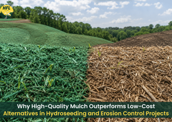 Why High-Quality Mulch Outperforms Low-Cost Alternatives in Hydroseeding and Erosion Control Projects